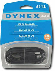 Dynex 6'ft USB 2.0 A/B Cable DX-C114194