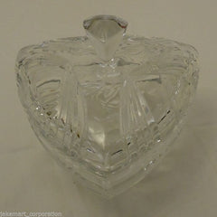 Triangle Candy Dish with Lid 7x7x7in Crystal