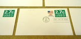 USPS Scott U579 2.7c Envelope Non Profit Organization Lot of 5 Green -- New
