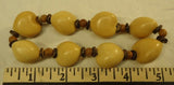 Fashion Designer Chestnut Wood Bracelet Elastic 10in -- New