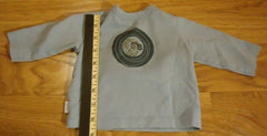 Mexx Long Sleeve Shirt Boys 6-9M Infant Cotton Gray -- Used