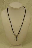 Alligator Charm Necklace Waxed Cotton Cord Lobster Claw Clasp 18in -- New