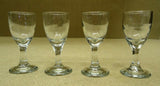 Set of 4 Clear Glass Goblets