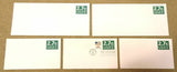 USPS Scott U579 2.7c Envelope Non Profit Organization Lot of 5 Green -- New