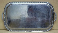 Platter 23in x 14in Chrome Plated Steel with Handles