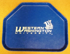 Cafeteria Tray WWU 18in x 14in Trapezoid Fiberglass Blue -- Used