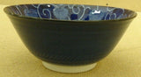 Designer Round China Bowl 6in x 6in x 2 1/2in Seashell Theme Blues -- Used