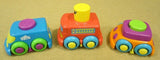 Fisher-Price Babys Traffic Set of 3 Fire Truck Mail Van Car -- Used