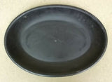 Platter 10in Oval Black Plastic