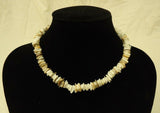 Designer Shell Necklace Toggle Clasp 13-in Ivory/Earthtones -- New