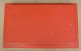 Commercial Grade Food Pan Full Size 21in x 13in Red Enamel Stainless Steel -- Used
