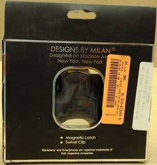 Designs by Milan Designer Case for most Blackberry's Smartphones PDAs Faux Leather Swivel Clip -- New