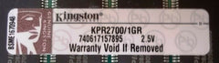 Kingston Technology KRP2700/1GR RAM 740617157895 2.5V -- Used