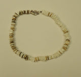 Designer Shell Necklace Toggle Clasp 13-in Ivory/Earthtones -- New