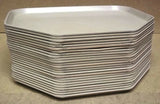 Commercial Grade Heavy Duty Cafeteria Trays Fiberglass 18in x 14in Beige Lot of 25 -- Used
