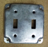 Raco 4in Square Two Gang Double Switch Cover Steel -- New