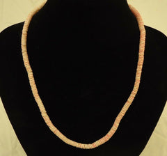 Designer Shell Necklace Barrel Clasp 18-in White/Orange/Pink -- New