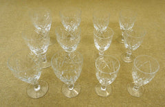 Etched Crystal Wine Glasses 2 sets of 6