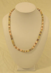 Designer Shell Necklace Barrel Clasp 18-in Earthtones -- New