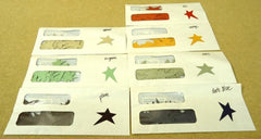 Designer Die Cut Stars 7 Colors Over 150 Count 1 1/2in x 1 1/2in -- New