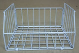 Commercial Grade Wire Bin Folding 12in x 11in x 5in White Steel Industrial Strength -- Used