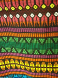 Embroidered Cloth 35in x 105in Black Multicolored C