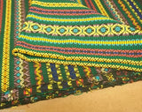 Embroidered Cloth 34inx 104in Black Multicolored B