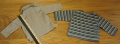 Mexx 2 Long Sleeve Shirts Boys 0-3M Newborn Cotton Brown/Blue -- Used