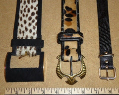 Echo 3 Belts 25in to 32in Genuine Leather CalfSkin Leopard Print -- Used