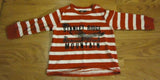 L.O.G.G. H&M Long Sleeve Shirt Boys 12-18M Toddler Cotton Red/White Stripes -- Used