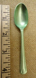 Birks Set of 6 Miniature Mint Green Satina Spoons -- Used