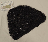 Beauties BO5127 Youth Girls Black Sequin Beanie Hat -- New