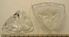 Triangle Candy Dish with Lid 7x7x7in Crystal