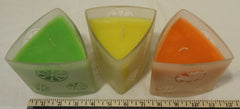 HD Designs Scented Candles Kaleidoscope Collection Qty 6 Citrus Frosted Glass