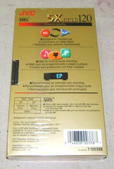 JVC T-120SXB VHS Tape 6 hours EP Mode Premium Quality SX Gold 120 -- New