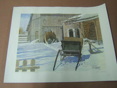 Winter Scene Print B. Liaskas 19/25 25”x 19”
