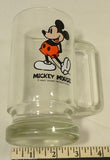 Disney Mickey Mouse Glass Mug 5-1/2-in Tall Vintage -- Used