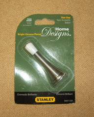 Stanley S807-339 3in Spring Door Stop Bright Chrome Plated V8023 -- New