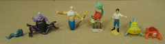 Disney Little Mermaid Toys Set of 7 Ariel Eric Flounder Sebastian Triton Ursula Flotsam -- Used