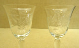 Pair of Etched Crystal Goblets