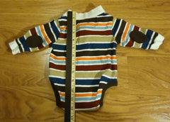 Place Polo One-piece Boys 0-3M Newborn Cotton Multicolor Stripes -- Used