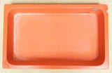 Commercial Grade Food Pan Full Size 21in x 13in Stainless Steel Red Enamel -- Used