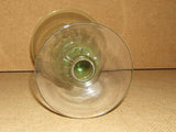 Designer Water Glass Short Stem 7in x 4in x 4in Green/Clear Classic -- Used