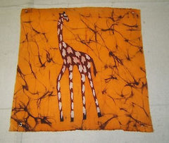 Giraffe Art on Cloth 12”x12”