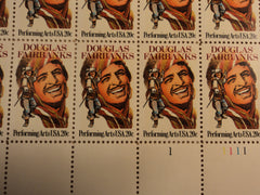 USPS Scott 2088 20c 1984 Douglas Fairbanks Lot of 2 Plate Block 39 Stamps -- New