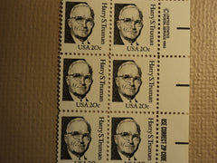 USPS Scott 1862 20c 1984 Harry Truman Lot Of 2 Plate Block 39 Stamps Mint NH -- New