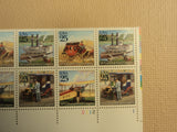 USPS Scott 2434-37 25c 1988 Traditional Mail Delivery Plate Block 16 Stamps -- New