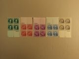 USPS Scott 884-88 American Artists 1940 Lot Of 5 Plate Block 20 Stamps Mint NH -- New
