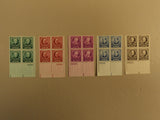 USPS Scott 869-73 American Educators Lot Of 5 1940 Plate Block 20 Stamps Mint NH -- New