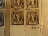 USPS Scott 879-83 American Composers 1940 Lot Of 5 Plate Block 20 Stamps Mint NH -- New